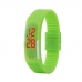 Relógio de pulso digital led com pulseira de silicone esportivo - Verde