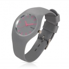 Relógio feminino marca Miler quartzo pulseira silicone DarkGray