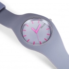 Relógio feminino marca Miler quartzo pulseira silicone DarkGray