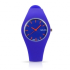 Relógio quartzo pulseira de silicone Miler - Azul