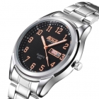 Relógio quartz com calendário duplo Bosck 3033 - Masculino